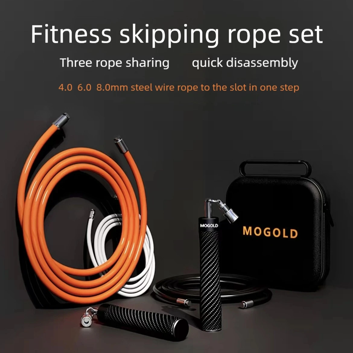 Cuerda para saltar de alta velocidad MOGOLD | Mango antideslizante | Perfecto para desafíos físicos