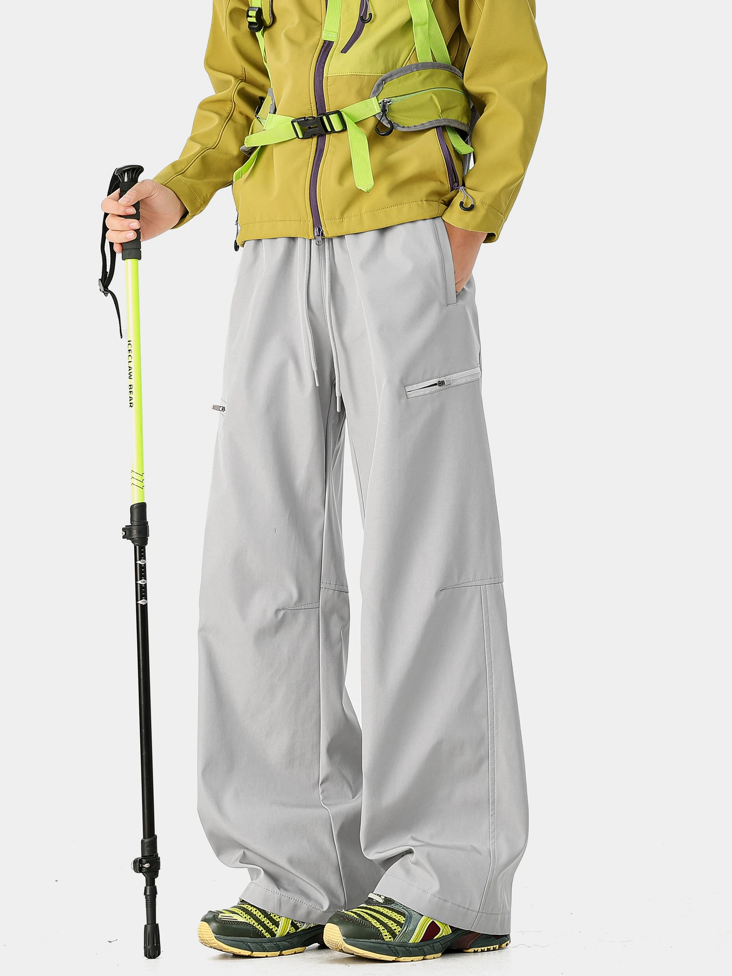 

Trendy American Straight Leg Sport Pants Men's Street Loose All-Match Wide Leg Casual Long Trousers Pure Color Wear Resistant