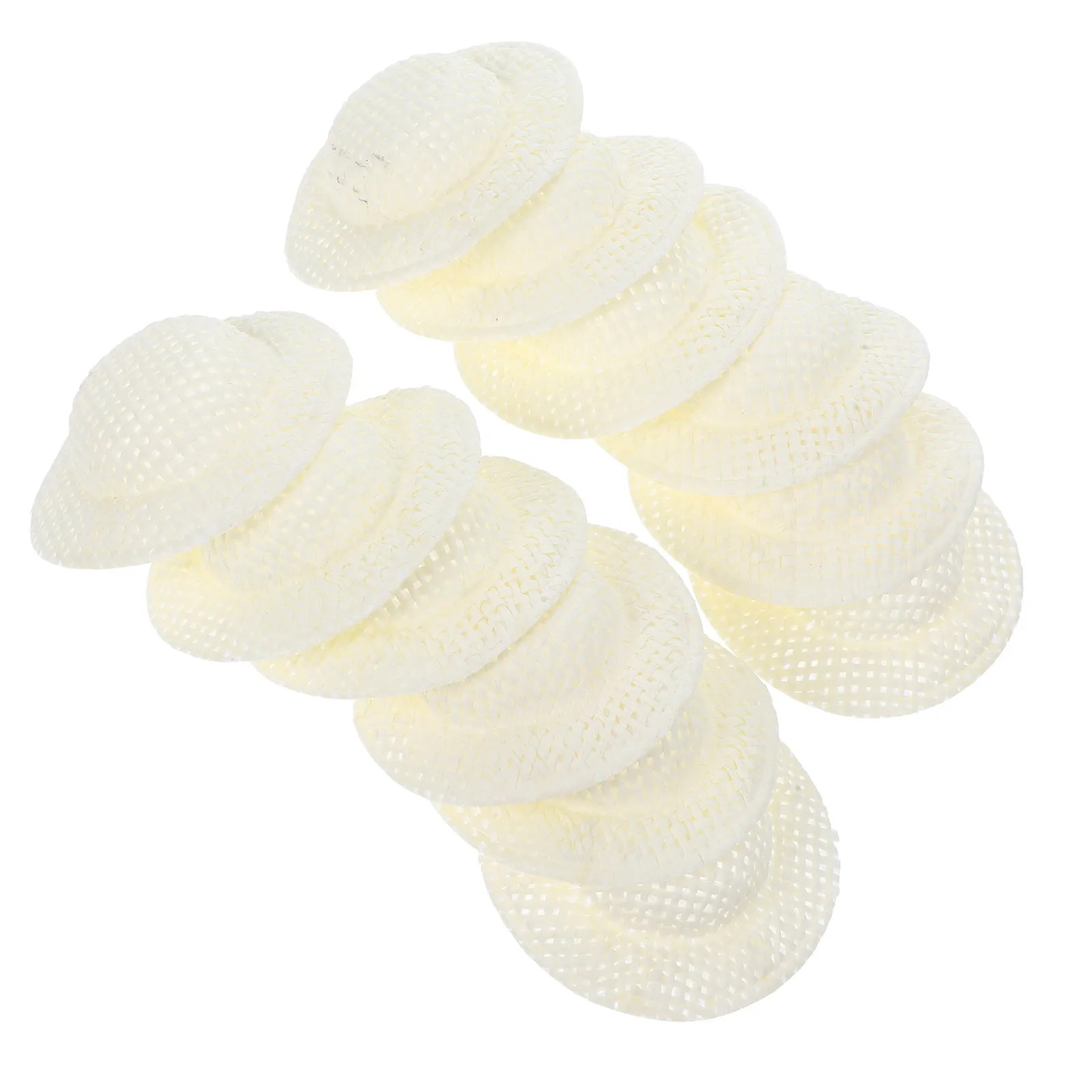 

12Pcs Mini Woven Hats Tiny Top Hat Decor Small Hat DIY Prop Reliable Material Versatile Use for Crafts and Decoration