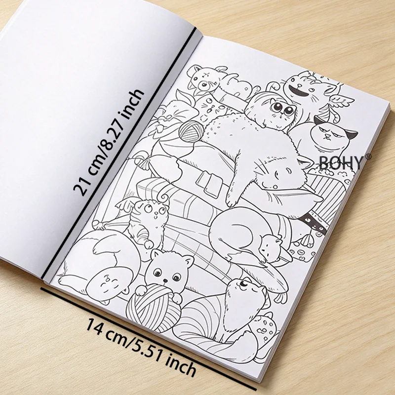 1 Adult Stress Relieving Drawing Book, Capable of Drawing Lines and Coloring, 22 Pages, Staying Away From Electronic Devices