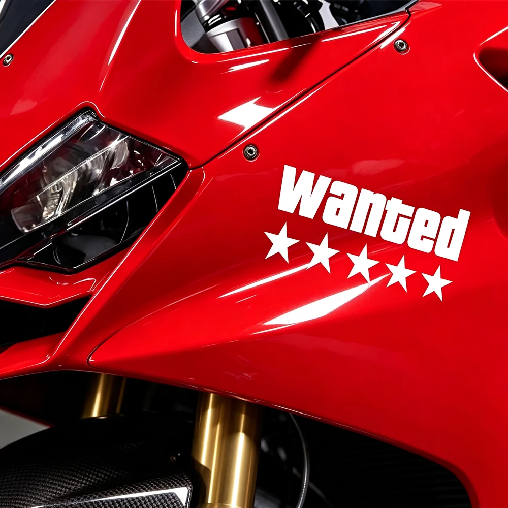 WANTED Motorcycle Car Sticker Vinyl Waterproof Decal Adaptable Motorcycle / Body / Helmet Motorcycle Decoration Accessories