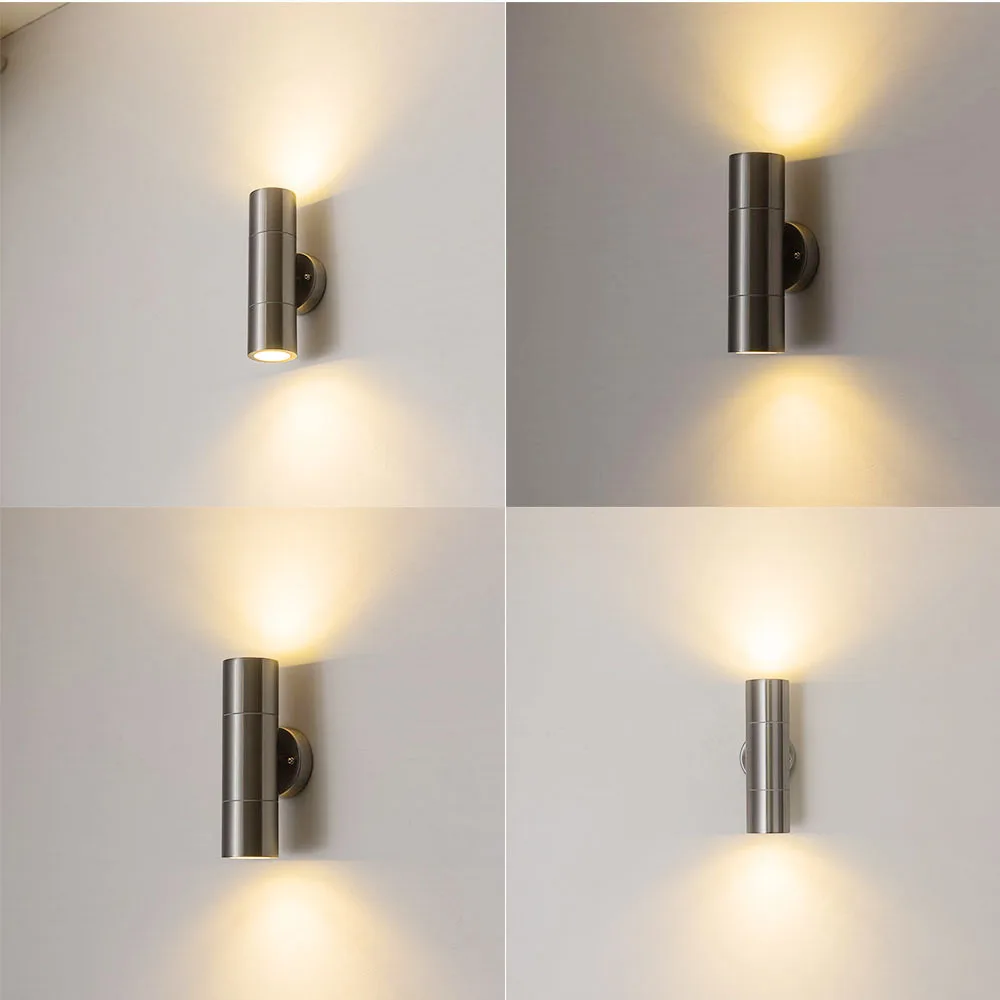 Shiny Led Wall Lamp for Outdoor light Ip65 Stainless Steel Led Wall Light Bedroom Garden Wall Sconce Corner Porch Lighting