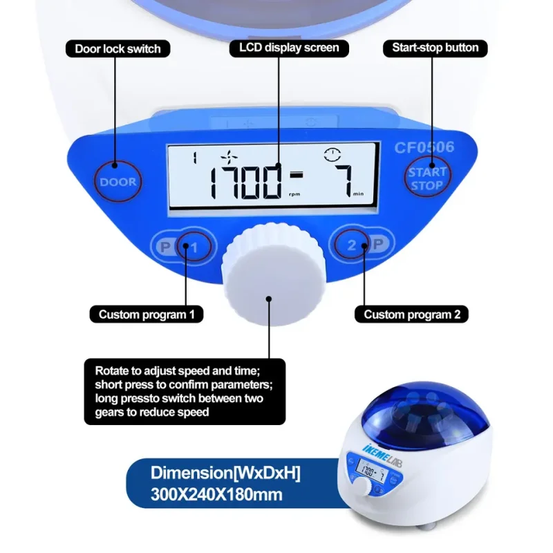 Hot IKEME Centrifuge Low-Speed 300-5000rpm Plasma Blood Centrifuge Machine Lab Equipment In Stock