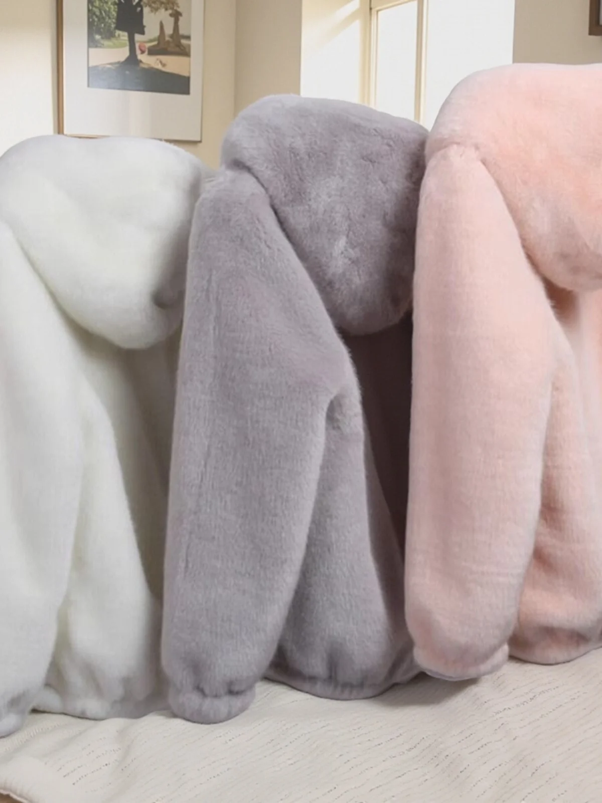 Thickened Short Lamb Velvet Simulation Hooded Cotton Jacket Women's Autumn Winter Warm Fluffy Sweatshirt Trendy Cotton Coat