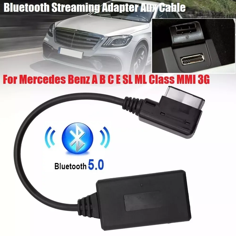 1PC Bluetooth Audio Cable Music Interface Adapter Cable Fits For Mercedes Benz A B C E SL Class MMI 3G I Music Interface Adapter