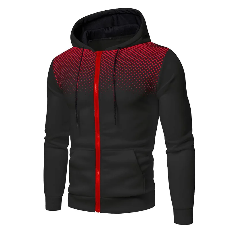 Mens Hoodie Zip Up Hoodie Sweatshirt Graphic Zipper Pocket Polka Pot Print Sports Outdoor Casual Daily Hoodies Slim Sweatshirts