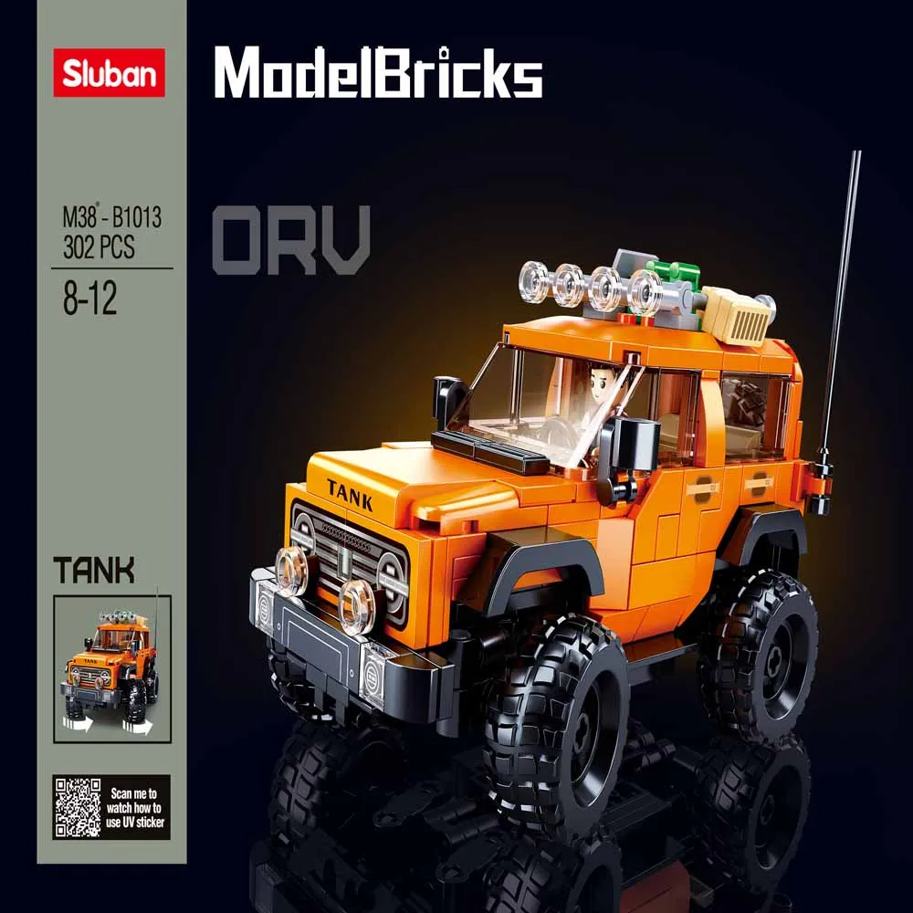 

Sluban Building Block Toys Morden Military B1013 T300 Tank SUV Car 302PCS Bricks Off-road Vehicle Compatbile With Leading Brands