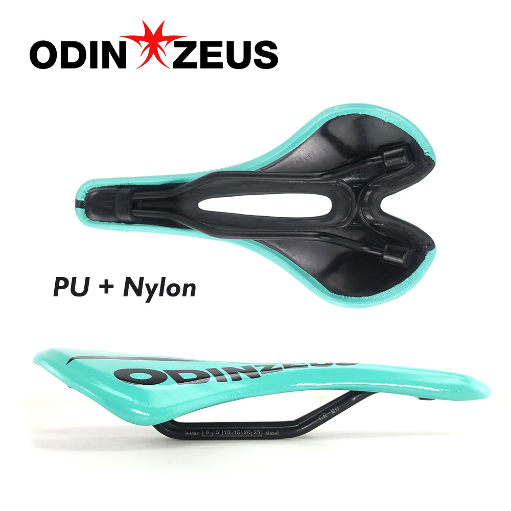 ODINZEUS-PU and Nylon Mountain Bike Saddle for Men, Comfortable, Breathable, MTB, Bicycle Front Seat, Round Bow, 7*7