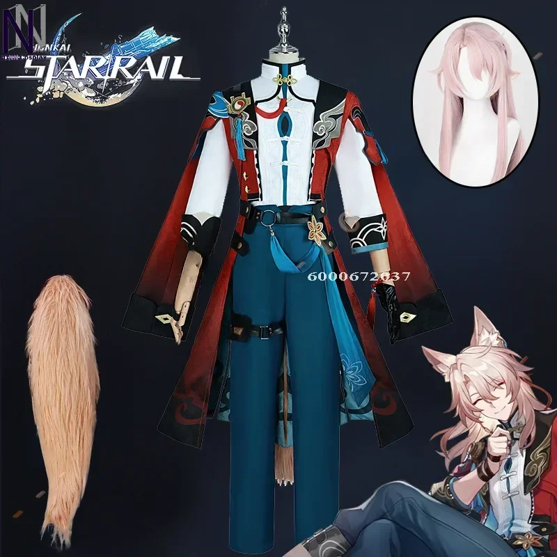 Honkai Star Rail Gioco Jiaoqiu Costume Cosplay Parrucca Uniforme Foxian Xianzhou Yaoqing Feixiao Halloween Party Donna Uomo Accessori