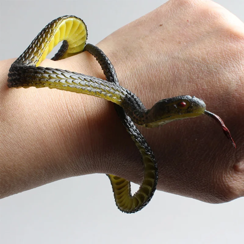 45 سنتيمتر المطاط واقعية وهمية الأفعى الدعامة Anaconda مخيف ديكور لجميع القديسين المزحة تخويف الطيور حديقة وهمية الدعامة هدية طارد الطيور #6