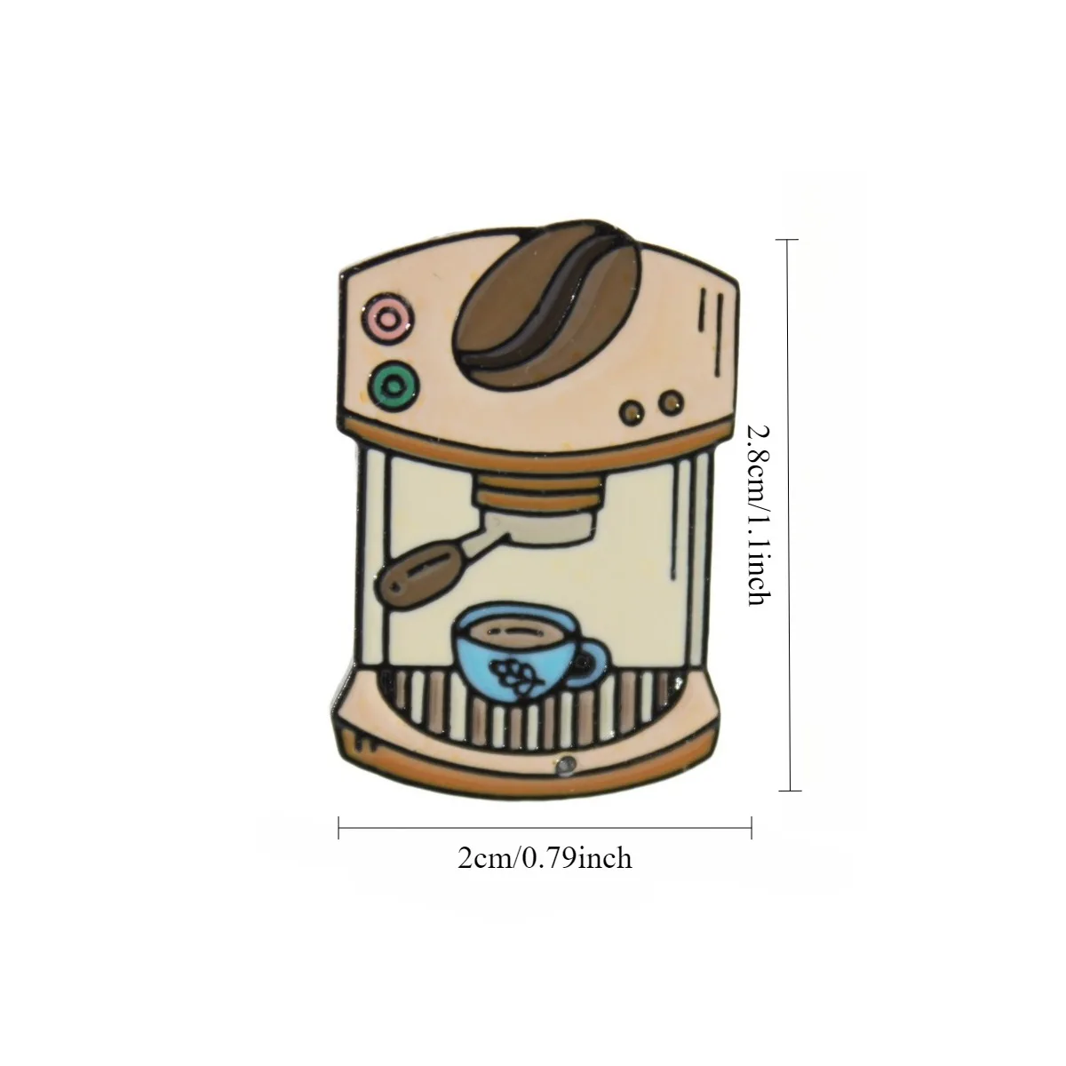 Coffee Series Badge Accessories Cup-shaped Pin Creative Cartoon Badge Personalized Clothing Backpack Decorative Accessories
