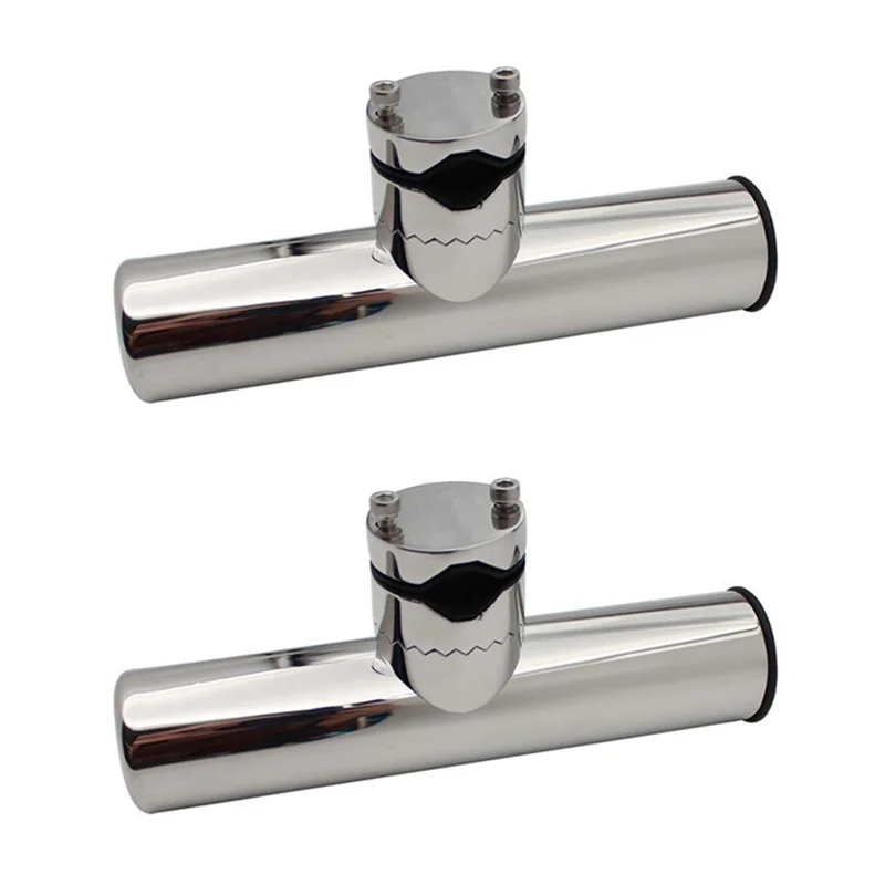 

2PC Marine Boat Fishing Rod Holder Stainless Steel Clamp-On Rail Marine Rod Pod-L94A