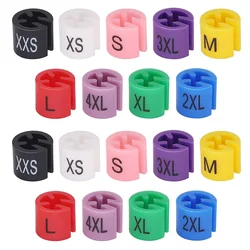 180Pcs Plastic Clothes Hanger Size Markers Color-Coding Hanger Sizes Marker Kits