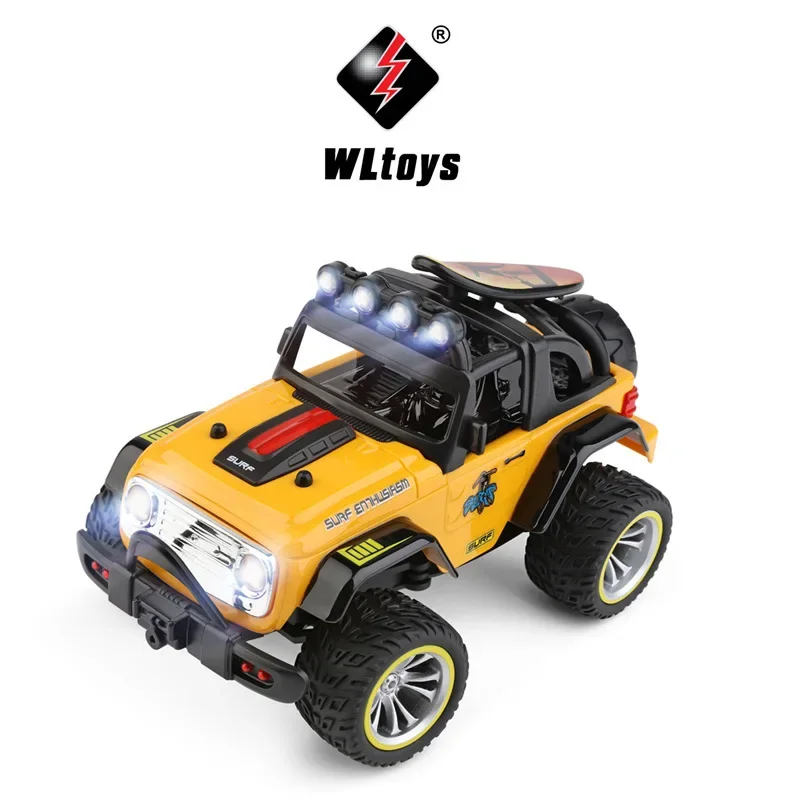 RC Car WLtoys Remote-controlled Drive Car 1:32 Electric Model with Lights 2-wheel Full Proportion High-speed Off-road Vehicle