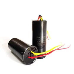 1PCS CBB60 two-barrel washing machine capacitor 10+5/12UF+5/12+6UF/14+5UF four-wire two-cylinder starting capacitor