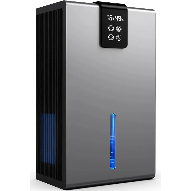 

Dehumidifiers for Basement (900 Sq.ft), Auto Shut Off,Portable Dehumidifier for Home With 2 Working Modes, 7 Color LED Light.