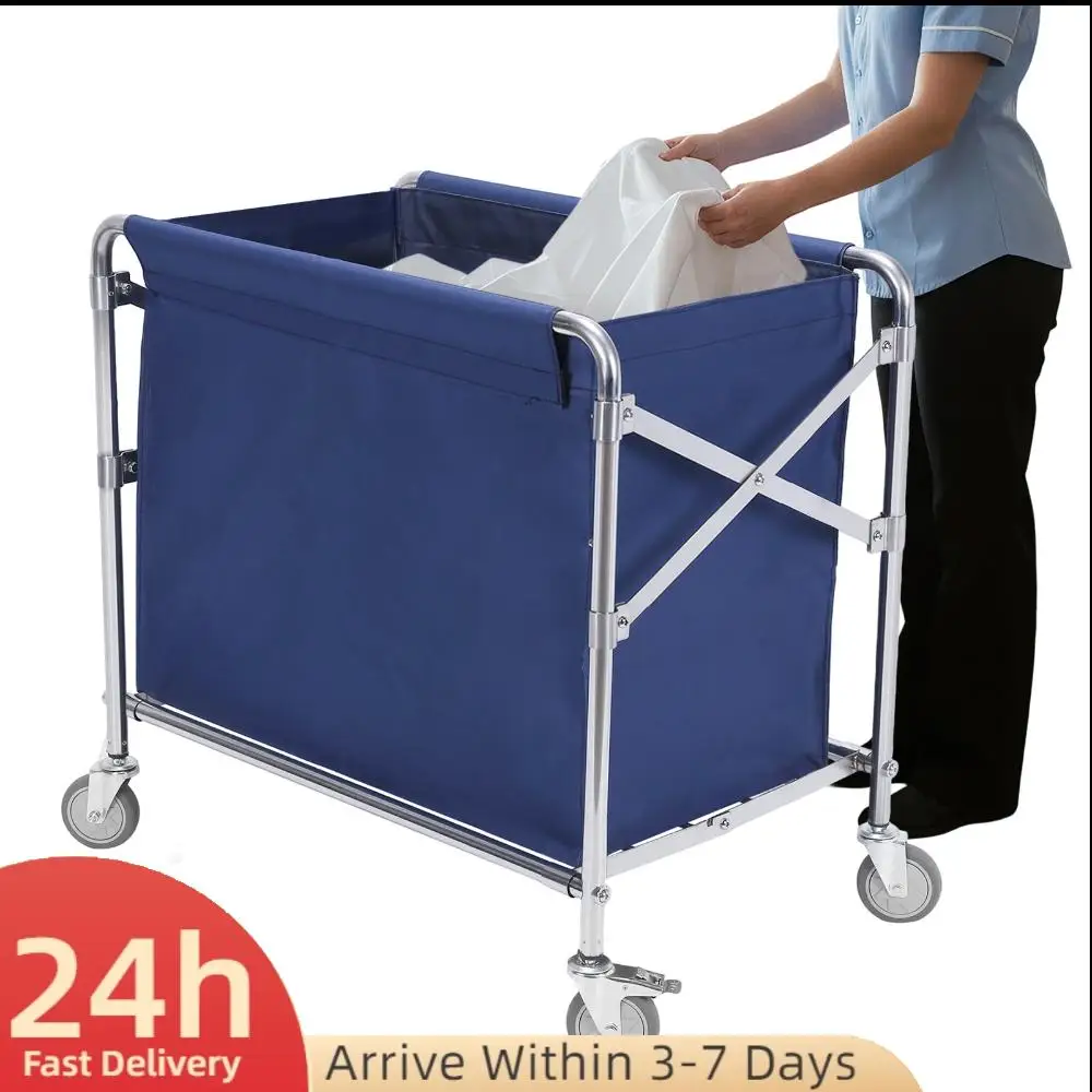 

Heavy-Duty Laundry Rolling Cart 33.86x31.89x20.47in Heavy Duty Laundry Basket Organizer for Hotel/Nursing Home/College/Groceries