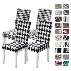 black and white stretch chair covers for dining room chair slipcover elastic material home decoration office chair wedding chair