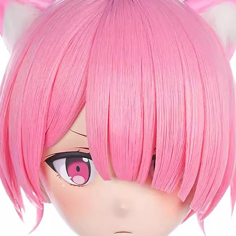 อะนิเมะแถบคาดศีรษะเต็มล็อคปรับแต่งเต็ม Crossdress ตุ๊กตาหญิง/สาวหน้ากากการ์ตูน KIG เกมคอสเพลย์ Kigurumi หน้ากาก BJD