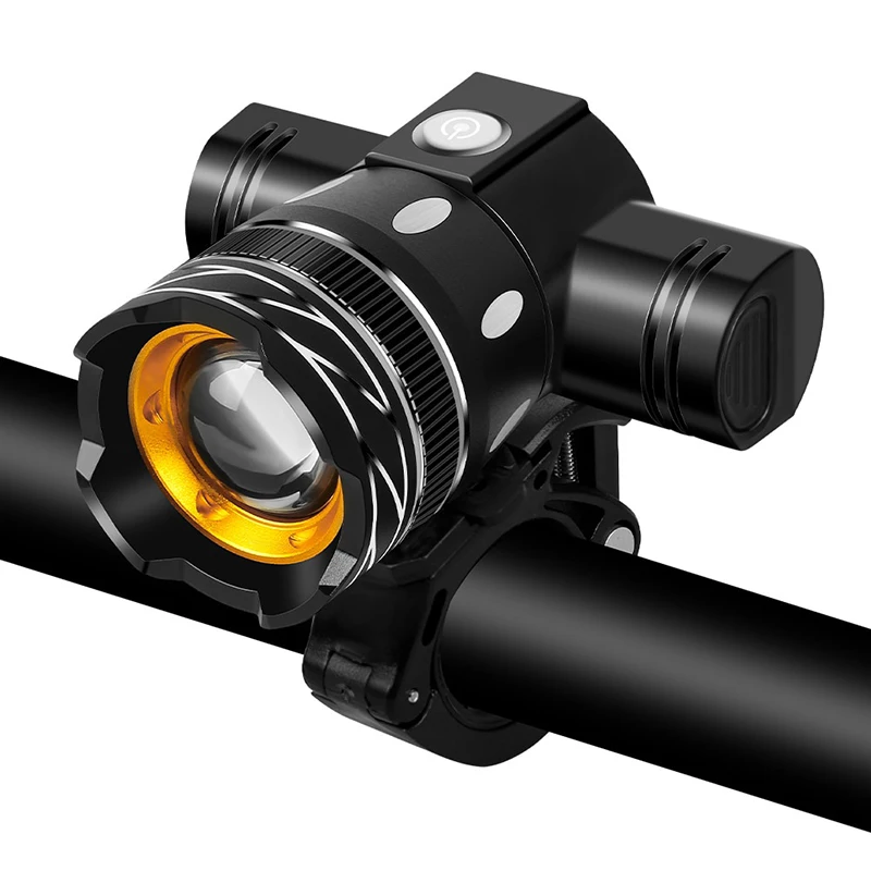 AliExpress NEW T6 LED Bicycle Front Light USB Rechargeable Lantern 2400mAh For Zoom Bike Headlight Cycling Flashlight MTB Bike Accessories