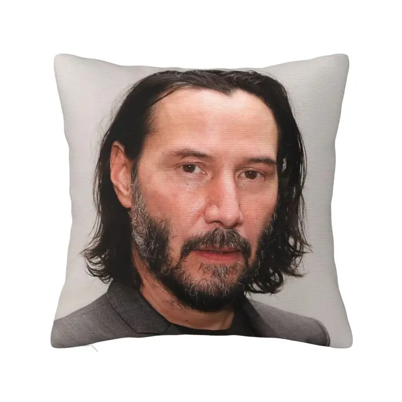 Famous Actor Keanu Reeves Modern Throw Pillow Covers Living Room Decoration Cushions for Sofa