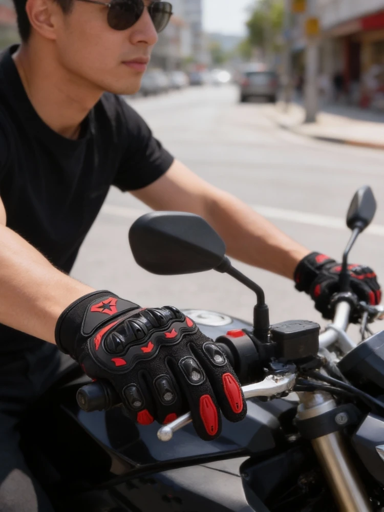AliExpress VEMAR Summer Motorcycle Gloves Full Finger Touch Screen Breathable Men Women for ATV MTB Cycling Motorbike Riding