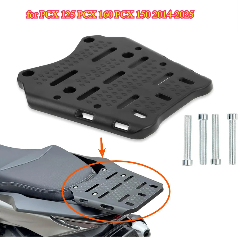Motorcycle Rear Luggage Rack Rear Tail Storage Rack Top Case Storage Tray Rack Compatible for PCX 125 PCX 160 PCX 150 2014-2025