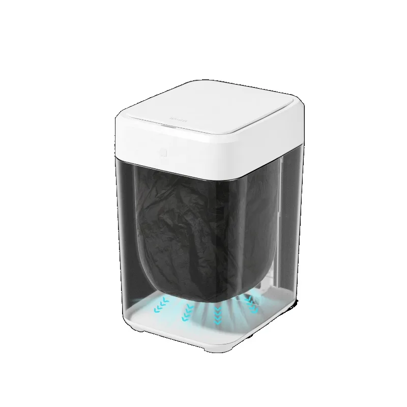 Self-packaging, sealing and replacement of smart trash can, trash can induction sensor 17L garbage bathroom pop-up lid