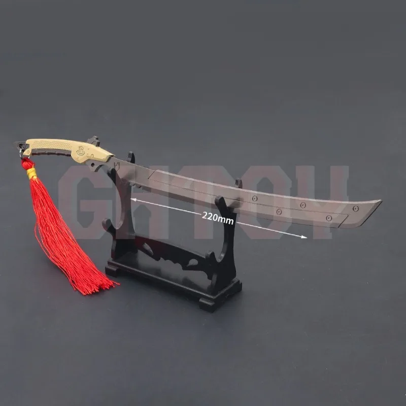 ดาบของเล่นโลหะหุ้มปลอก แอช วอยด์ เบรกเกอร์ ขนาด 22 ซม./8.66 นิ้ว อุปกรณ์เสริมเกม Apex ของตกแต่งตั้งโต๊ะ ของขวัญวันเกิดสำหรับเด็กผู้ชาย