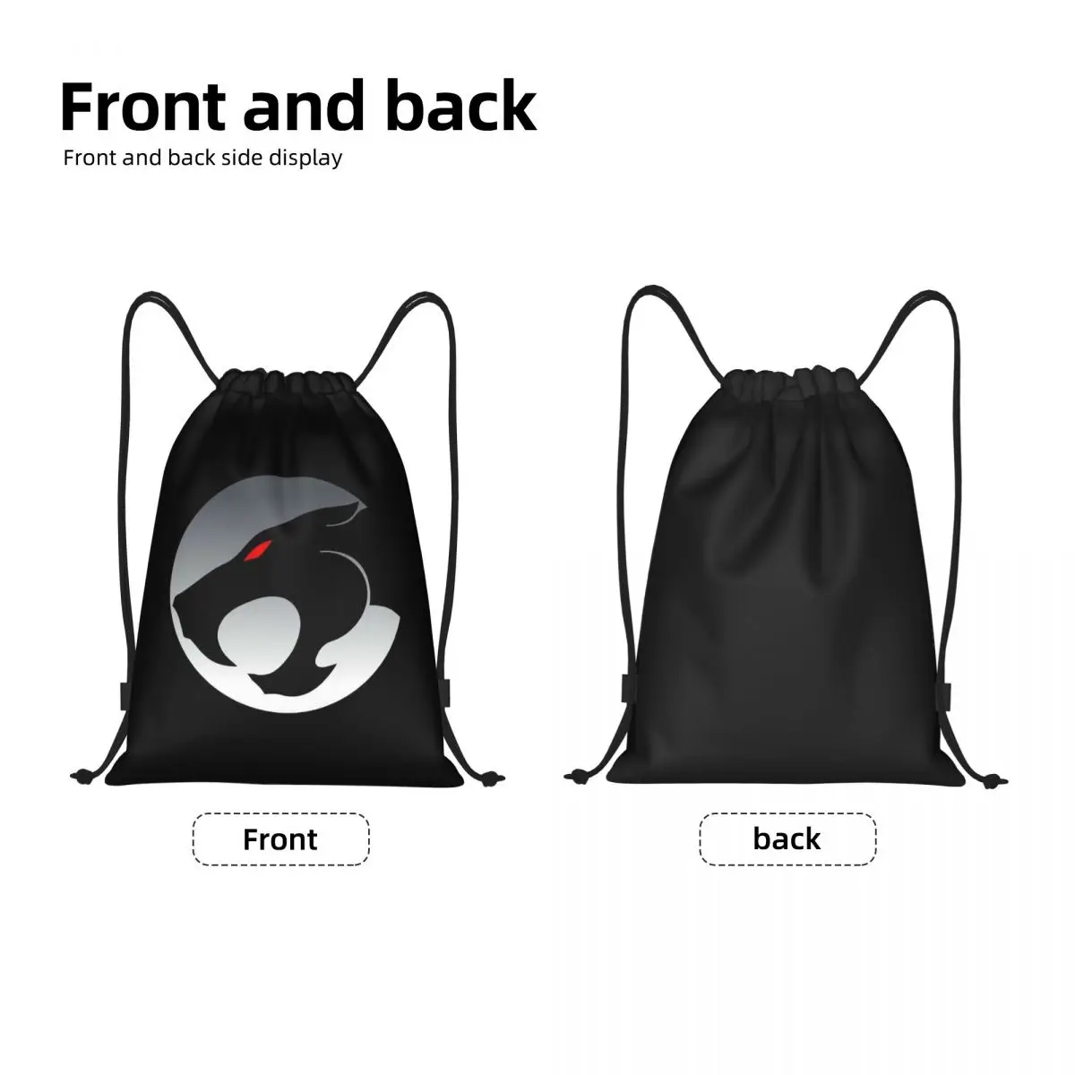 Custom Cartoon Anime Thundercats Logo Trekkoord Rugzak Sport Gym Tas Voor Mannen Vrouwen Winkelen Sackpack