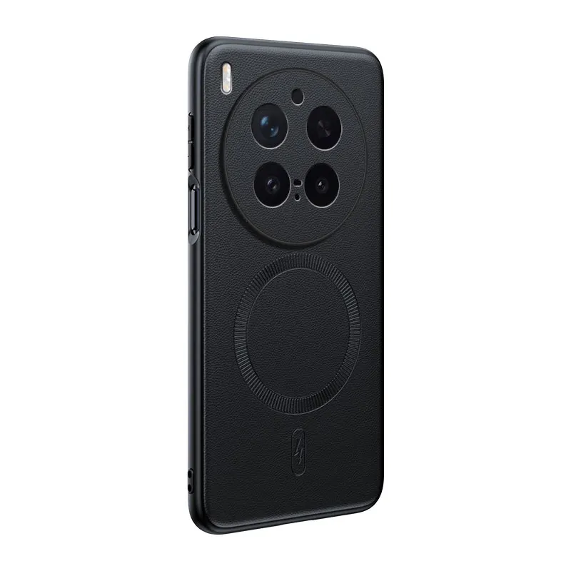 Für VIVO X300 Pro: Magnetische Schutzhülle aus Leder, Anti-Fingerabdruck, rutschfest, aus PC+TPU. – Detail 2