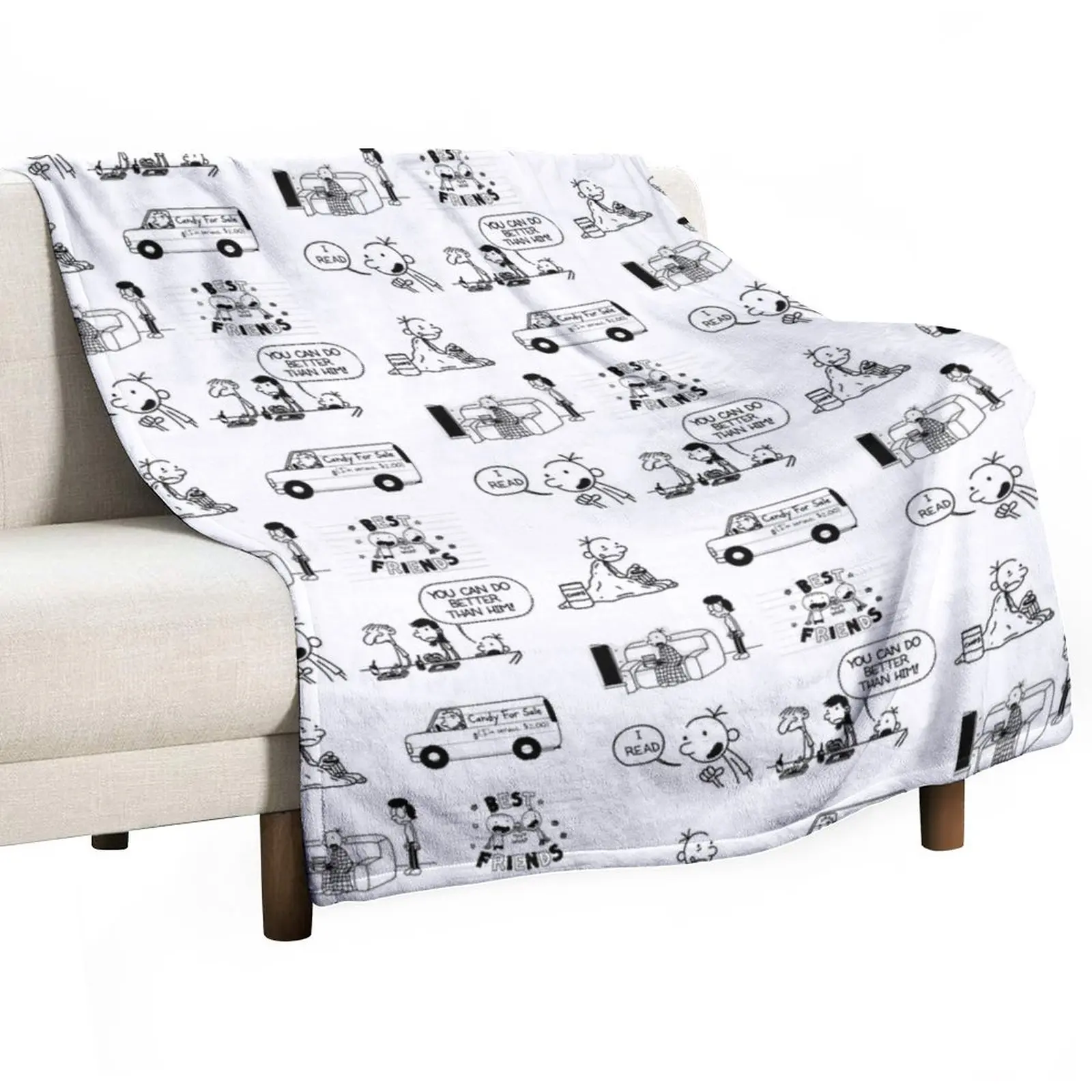 Wimpy Kid Throw Blanket Soft Bed Blankets Fluffy Shaggy Blanket Single Blanket