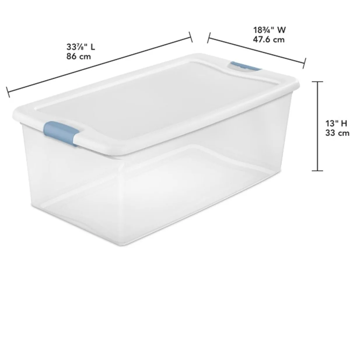 20-Pack Stackable Storage Bin with Lid, Clear Plastic Design, 106 Quart