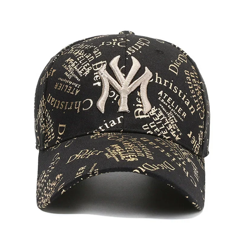 Baseball Cap Full Print Letters Embroidery Casual Wind Hat Fashion Men and Women with The Same Trend Fashion Sun Hat - Image 3