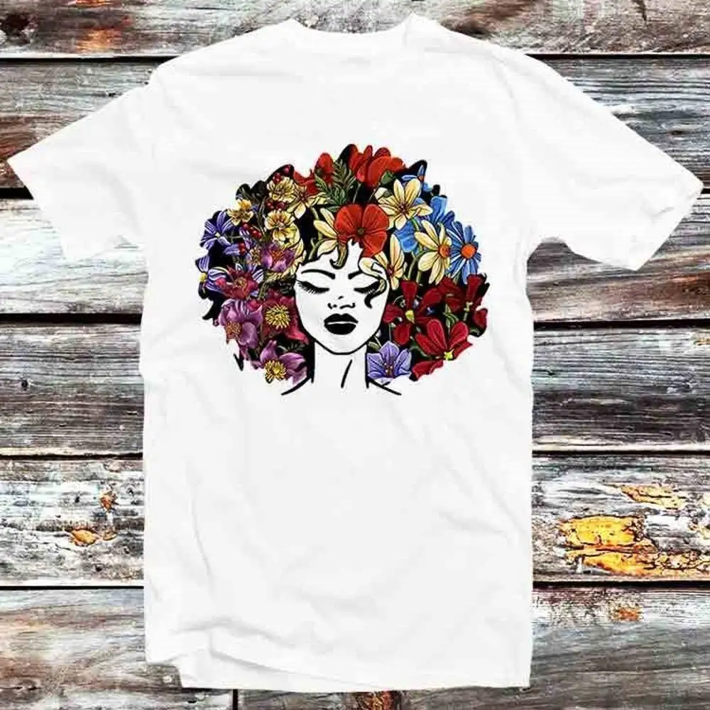 

Afro American Natural Black Hair T-Shirt 668