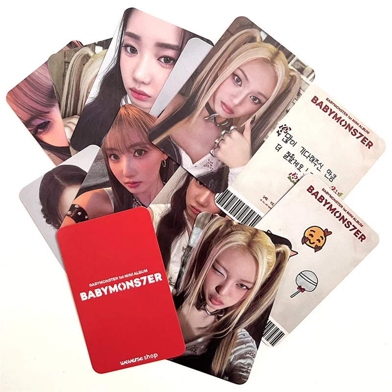 7pcs/set KPOP BABYMONSTER New Girl Group Album BABYMONS7ER LOMO Card AHYEON HARAM RORA PHARITA CHIQUITA RUKA Postcard Photo Card