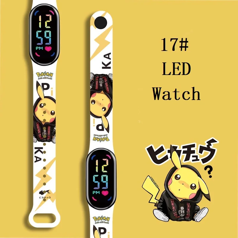 

Pikachu Children Watches Girls Waterproof Sport Touch Screen Watch for Women Waterproof Digital Clock Bracelet Gifts