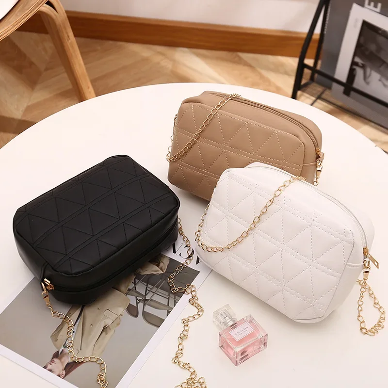 New embroidered mobile phone bag 2024ladies bags foreign trade bag women's simple and sweet diamond messenger bag