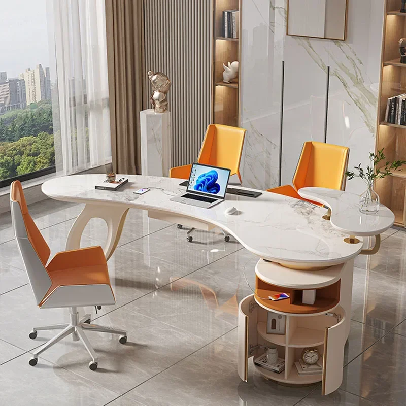 Altezza Scrivania Camera da letto Studente Mobili per ufficio professionali Tavoli da conferenza elevabili Tavolo da studio da gioco a forma di L Casa automatica