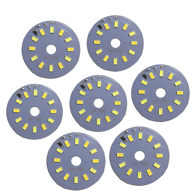 1Pcs DC5V 5730 SMD Bulb Lamp Double Color 6W 10W Round Led Light Board LED Chip Aluminum Lamp Plate For LED Bulb