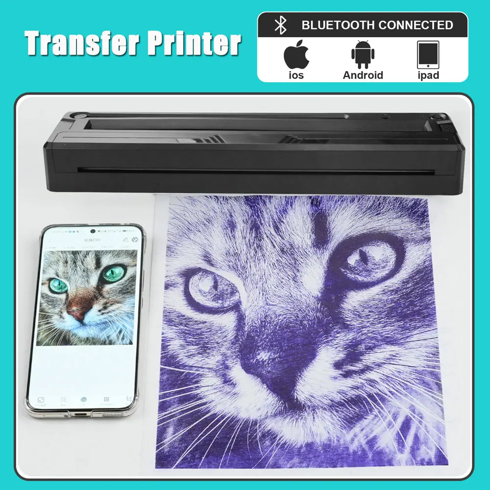 

Wireless Portable Tattoo Transfer Machine Mini Thermal Tattoo Printer with 10pcs Tattoo Transfer Paper for Tattoo Artists