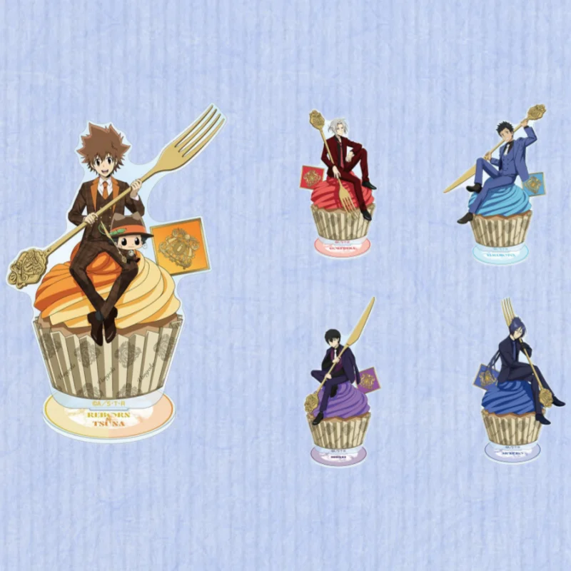 Акриловая подставка 15 см для фигурки Katekyo Hitman Reborn! Креативные аниме-сувениры Tsunayoshi Sawada Cupcake Suit: настольные украшения