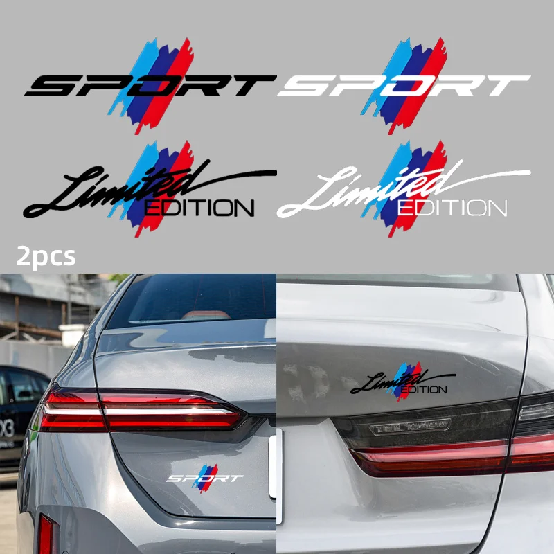 2Pcs/set Fashion Sports Universal Car Stickers Limited Edition Auto Decals for Body Window Trunk Decor