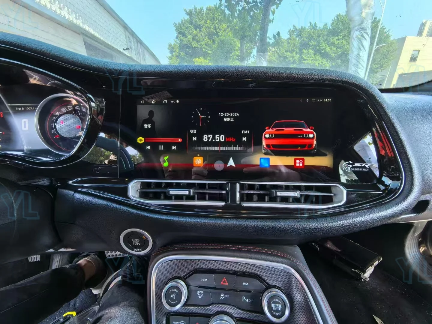 

12,3-дюймовый автомобильный радиоприемник для Dodge Challenger SRT Hellcat 2010-2023 Carplay Android 13.0 с сенсорным экраном, мультимедийный плеер, GPS Navi 4G