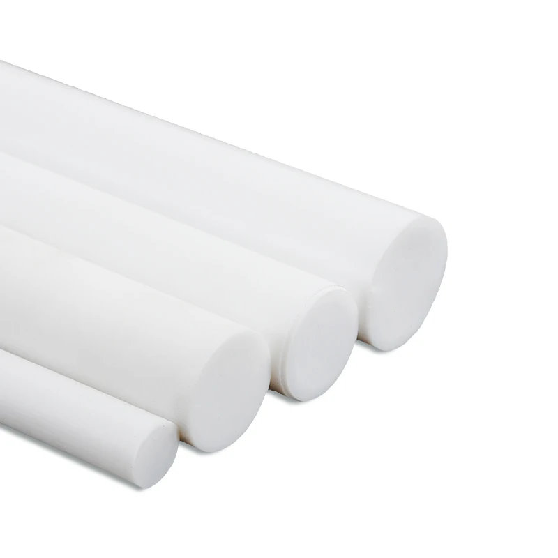 Custom PTFE Rod Solid Round Bar High-temperature Chemical Resistant Dia. 4mm - 300mm White Black