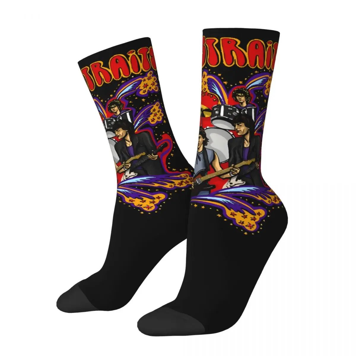 Attractive Men's Socks Vintage Harajuku Dire Straits Street Style Novelty Casual Crew Sock