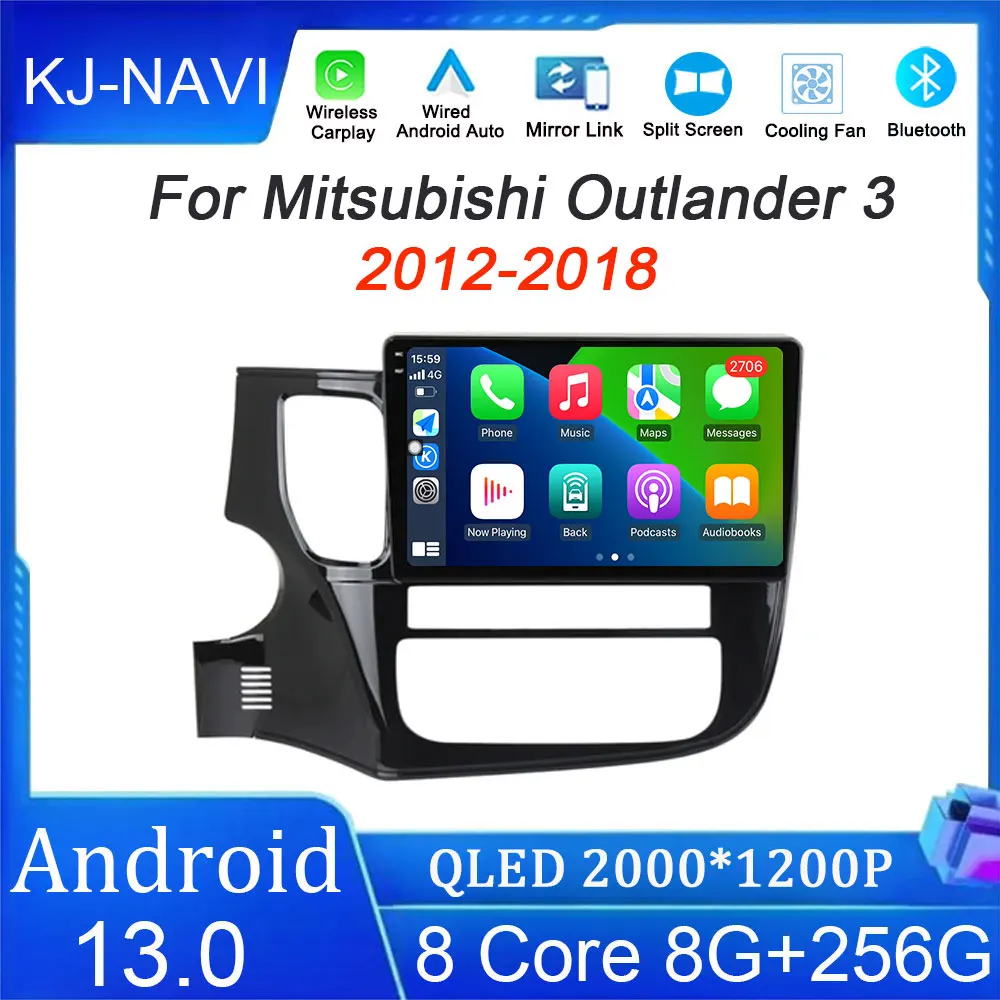 

Android Car Multimedia Player Radios Video 4G DVD Stereo Audio Head Unit for Mitsubishi Outlander 3 2012-2018 Carplay No 2 Din