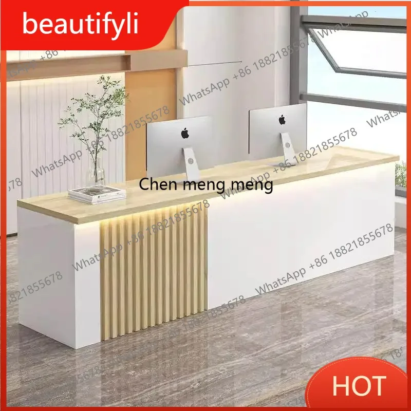 

A139 Beauty Institute Reception Desk Study Infodesk Hairdressing Reception Desk Clinical Modern Comptoir Caisse Corner Furniture