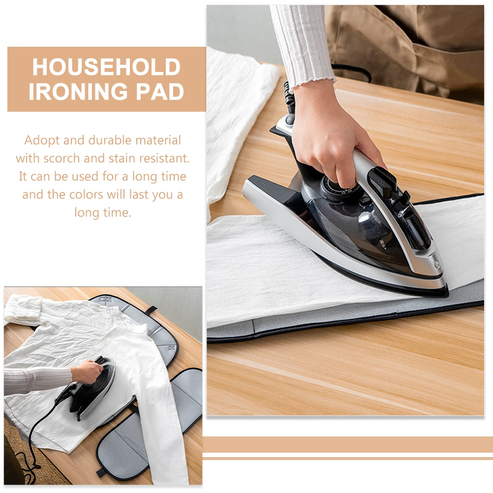 

1 set Folding Ironing Pad Heat Resistant Pressing Cloth for Ironing Grey Oxford Fabric Stain Protection Household Mat