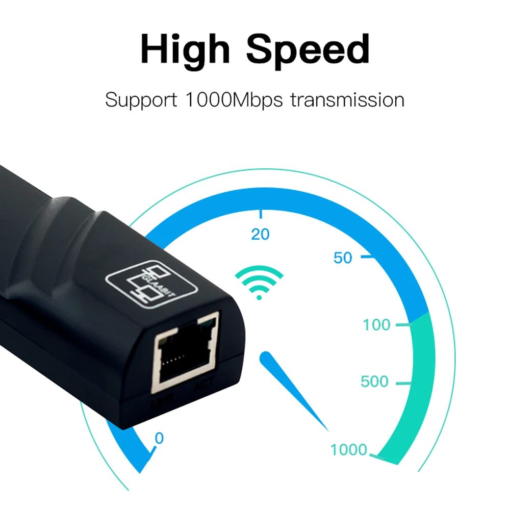 10/100/1000Mbps Wired Network Card USB 3.0 to RJ45 Lan Ethernet Adapter Converter Gigabit Network Card for PC Laptop Windows 10